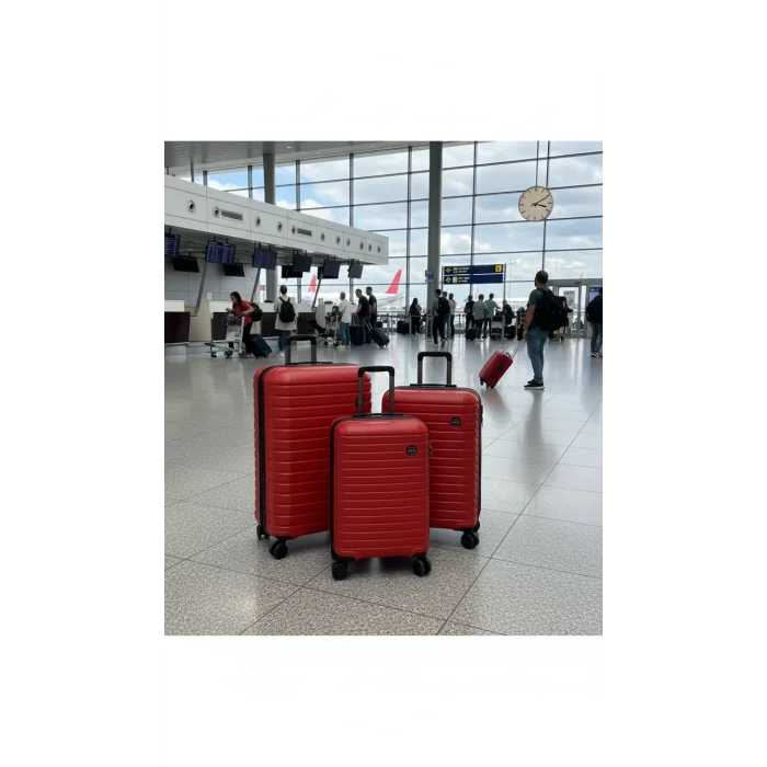 Premium 4 Tekerlekli Kırılmaz Şifreli Bavul Set – Yerli Üretim Polo