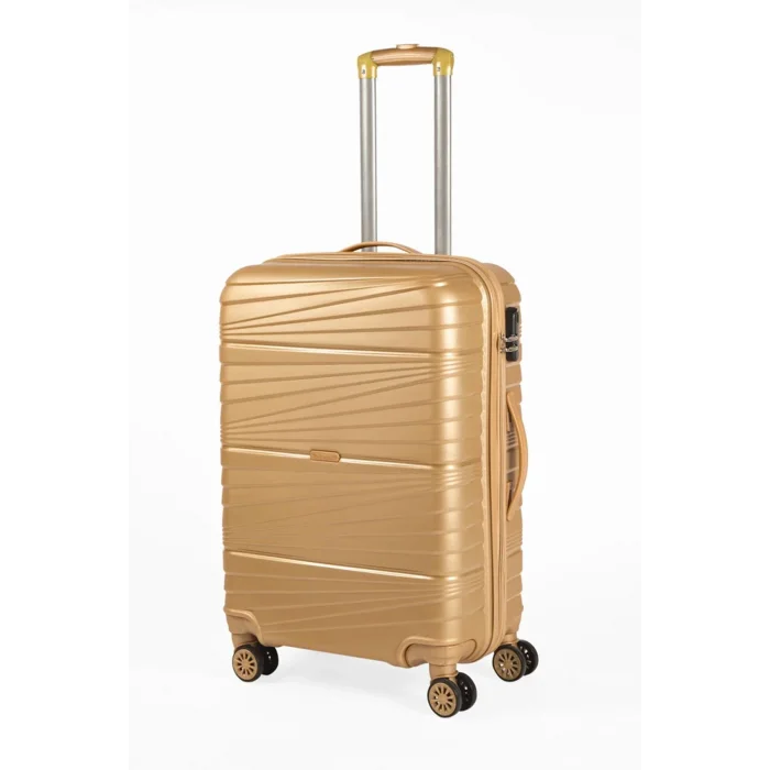 Premium Ultra Dayanıklı Kabin Boy Valiz - Gold | %100 Saf PP