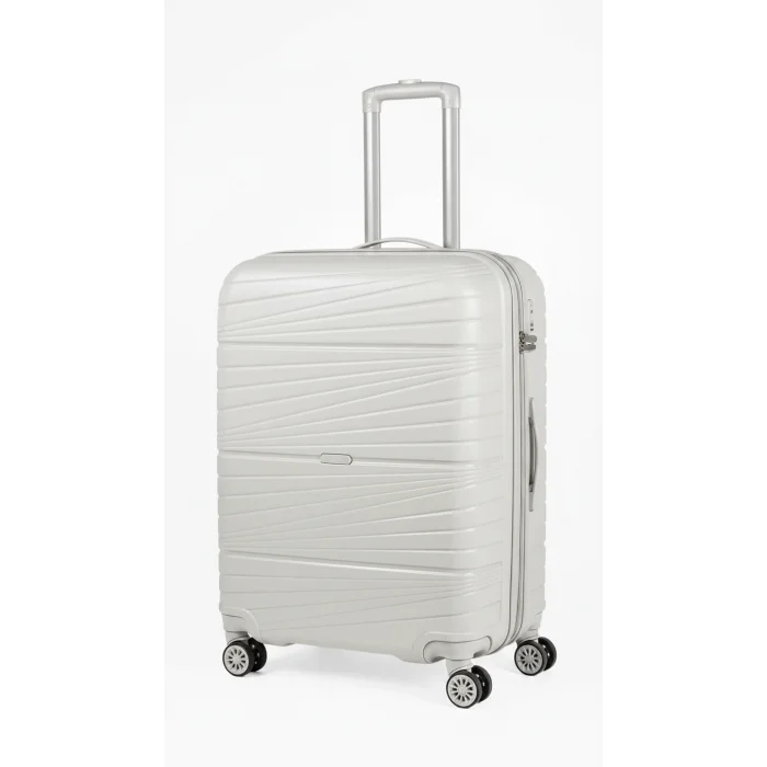 Premium Ultra Dayanıklı Büyük Boy Valiz - Gri | %100 Saf PP Kırılmaz