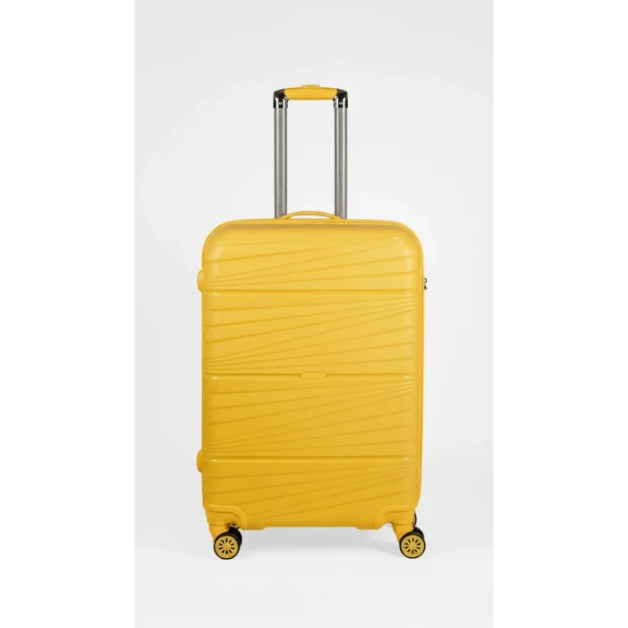 Premium Ultra Dayanıklı Büyük Boy Valiz - Sarı | %100 Saf PP Kırılmaz