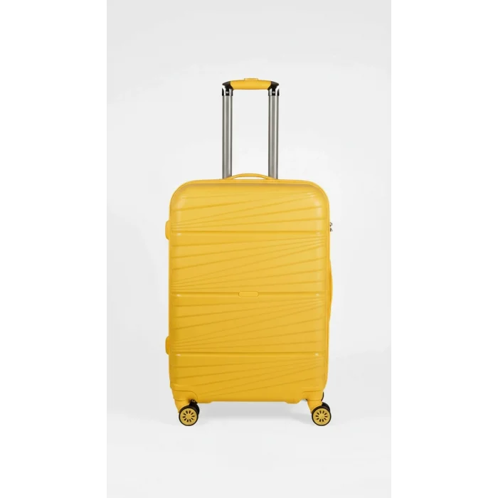 Premium Ultra Dayanıklı Büyük Boy Valiz - Sarı | %100 Saf PP Kırılmaz