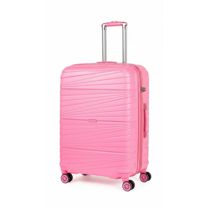Premium Ultra Dayanıklı Büyük boy Valiz - Pembe| %100 Saf PP