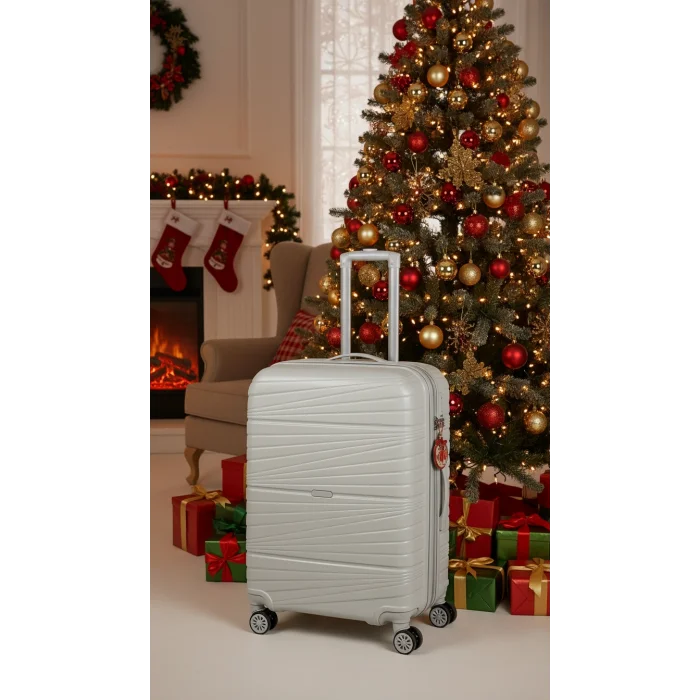 Premium Ultra Dayanıklı Orta Boy Valiz - Gri | %100 Saf PP