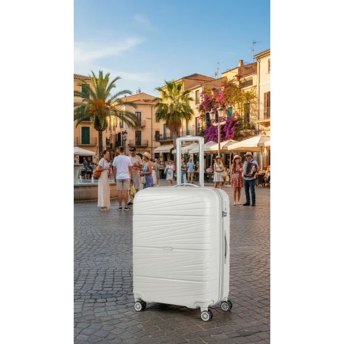 Premium Ultra Dayanıklı Büyük Boy Valiz - Gri | %100 Saf PP Kırılmaz