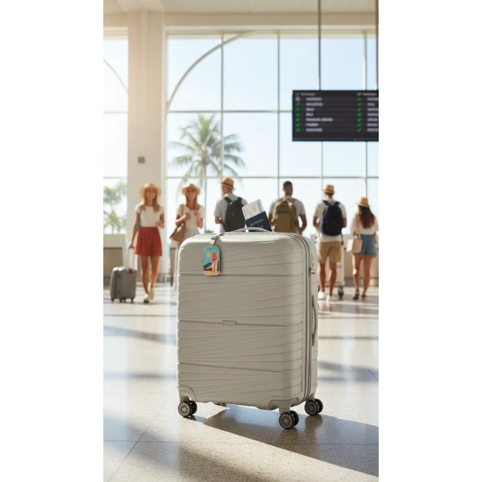 Premium Ultra Dayanıklı Büyük Boy Valiz - Gri | %100 Saf PP Kırılmaz