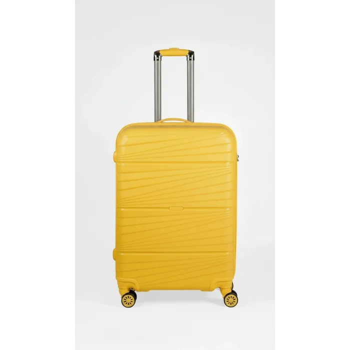 Premium Ultra Dayanıklı Büyük Boy Valiz - Sarı | %100 Saf PP Kırılmaz