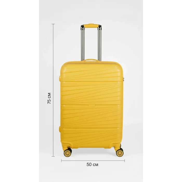 Premium Ultra Dayanıklı Büyük Boy Valiz - Sarı | %100 Saf PP Kırılmaz