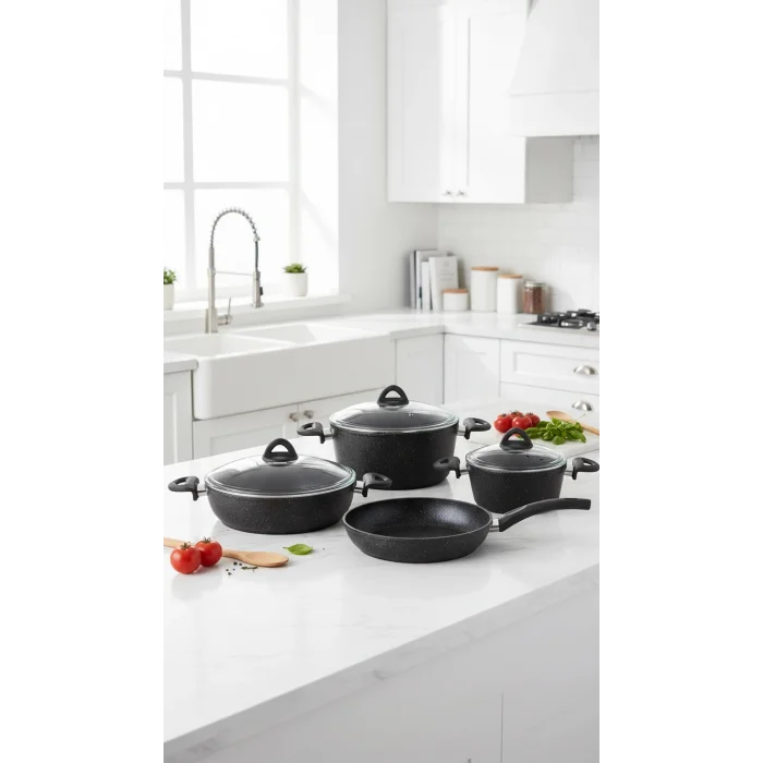 Neva Bitter Mercek 7 Parça Granit Set