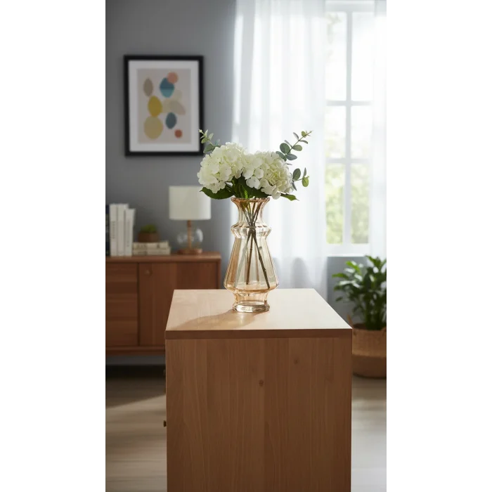 Emsan Rüya Vazo Bal 38 cm - Modern Dekoratif Cam Vazo