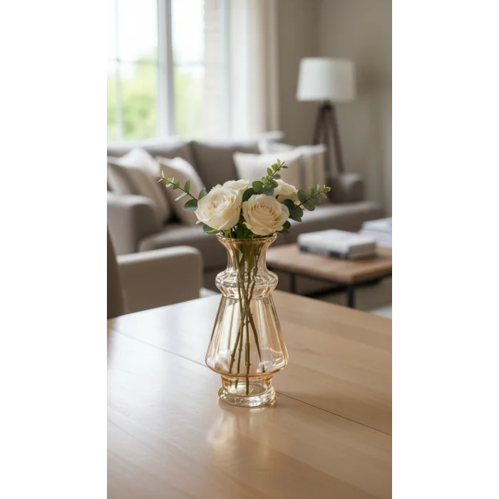 Emsan Rüya Vazo Bal 38 cm - Modern Dekoratif Cam Vazo
