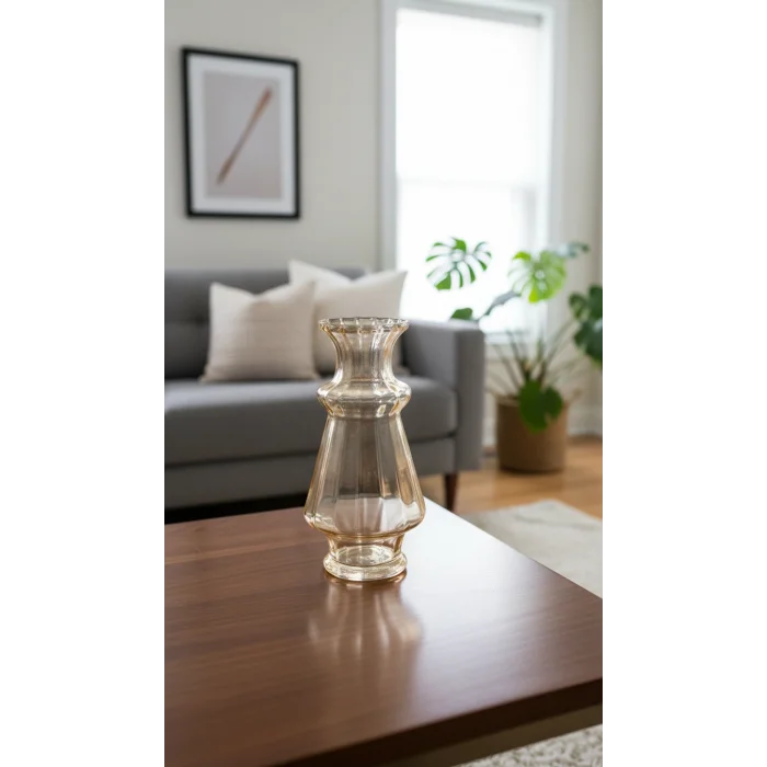 Emsan Rüya Vazo Bal 38 cm - Modern Dekoratif Cam Vazo