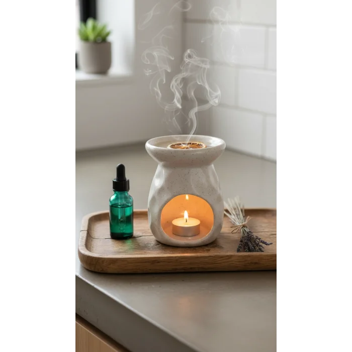 Eva Buhurdanlık simli beyaz