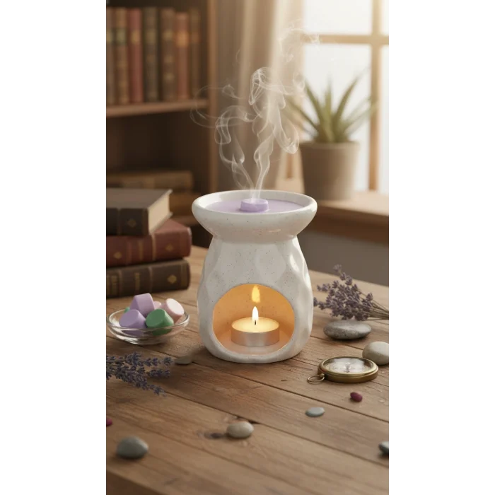 Eva Buhurdanlık simli beyaz