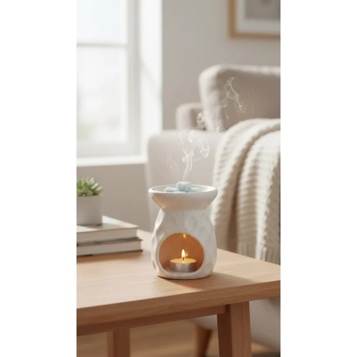 Eva Buhurdanlık simli beyaz