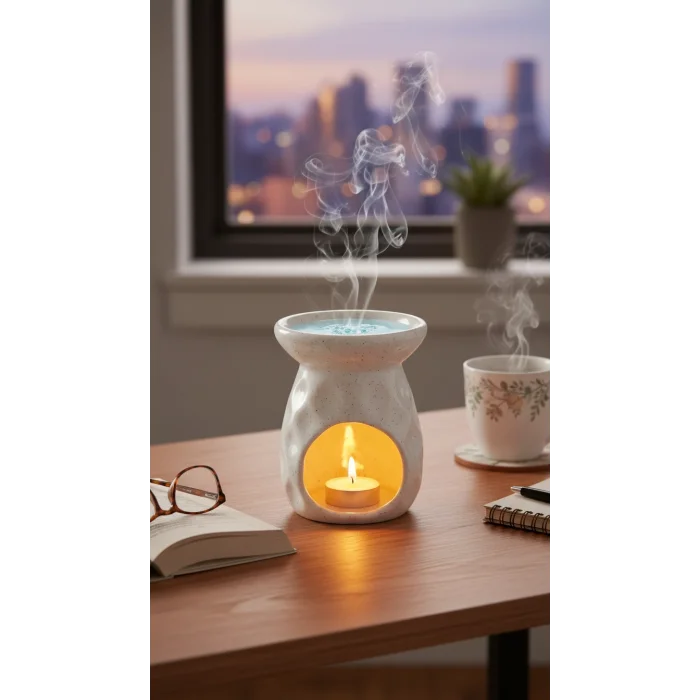 Eva Buhurdanlık simli beyaz