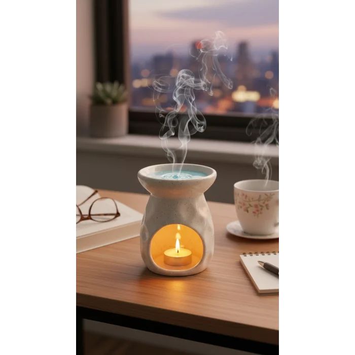 Eva Buhurdanlık simli beyaz