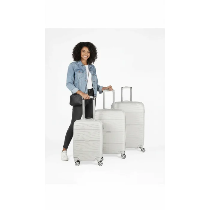 3’lü Valiz Bavul Seti Gri – Darbelere Karşı Yüksek Koruma