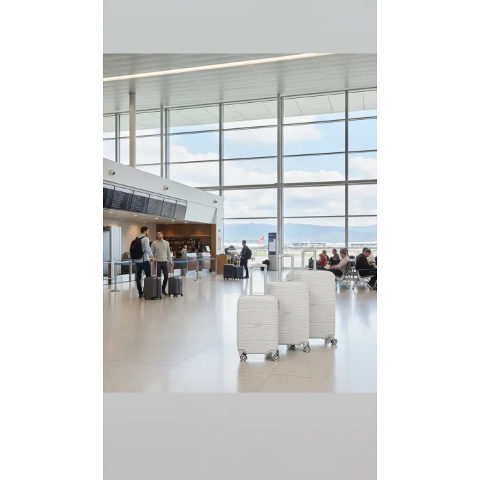 3’lü Valiz Bavul Seti Gri – Darbelere Karşı Yüksek Koruma