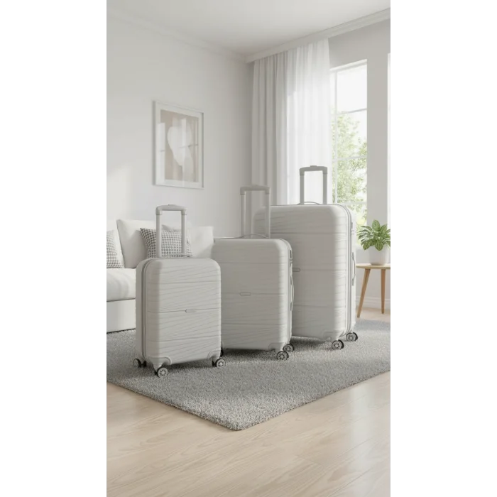 3’lü Valiz Bavul Seti Gri – Darbelere Karşı Yüksek Koruma