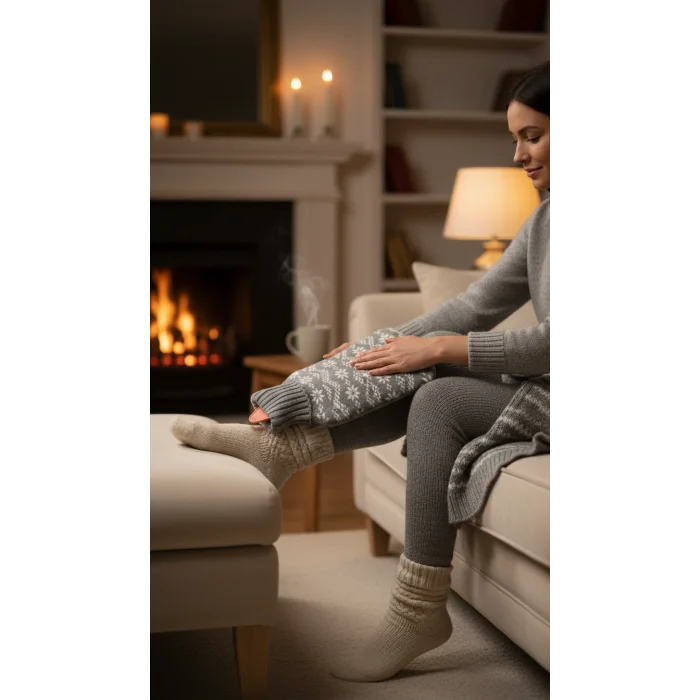 Lüks Örgü Kılıflı Sıcak Su Torbası - 1.8 Litre Kapasiteli