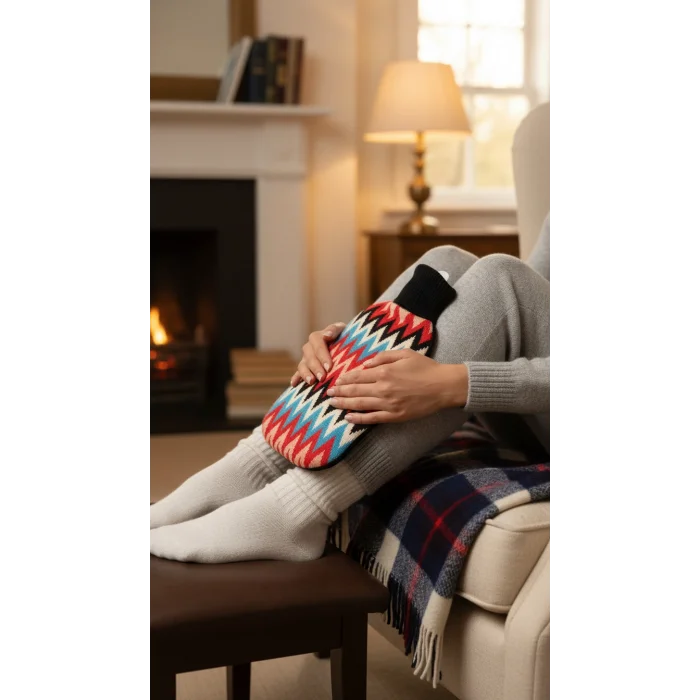 Tam Kılıflı Sıcak Su Torbası 1.8L - Örgü Kılıflı Termofor