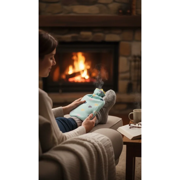 Tam Kılıflı Sıcak Su Torbası 1.8L - Peluş Kılıflı Termofor