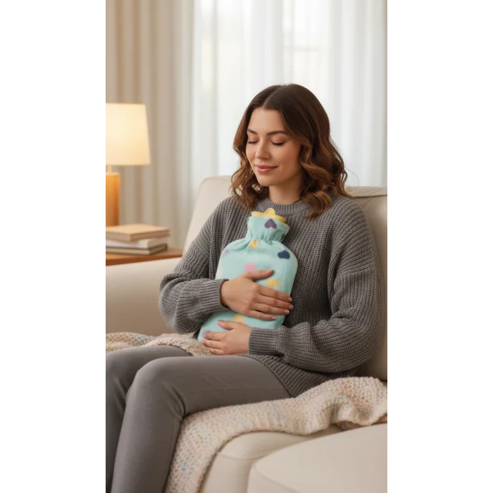 Tam Kılıflı Sıcak Su Torbası 1.8L - Peluş Kılıflı Termofor