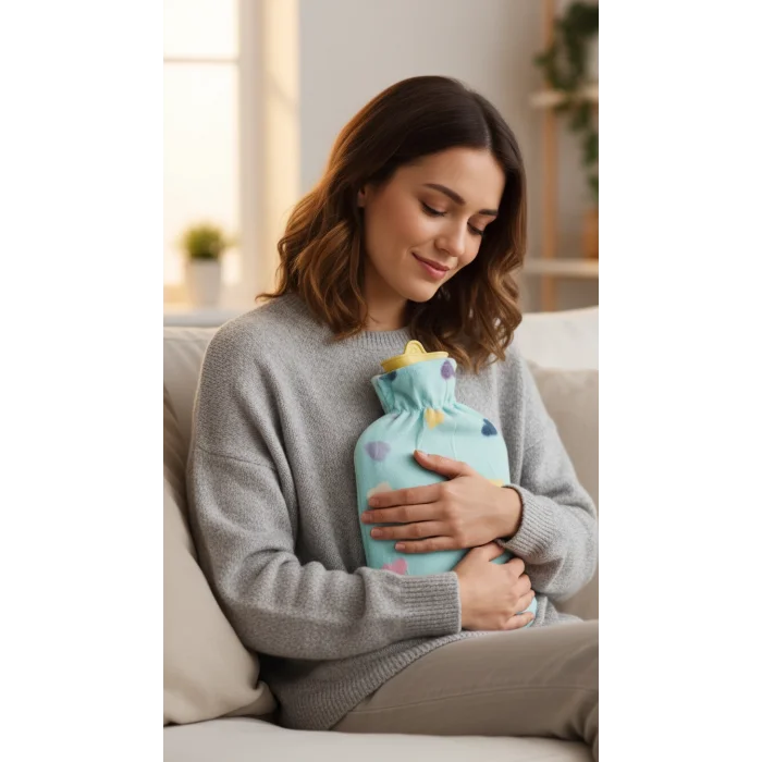 Tam Kılıflı Sıcak Su Torbası 1.8L - Peluş Kılıflı Termofor