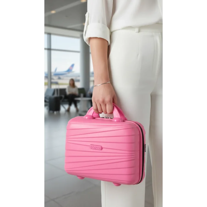 Lüks Koruma Pembe Makyaj Çantası – Darbelere Karşı Yerli Üretim