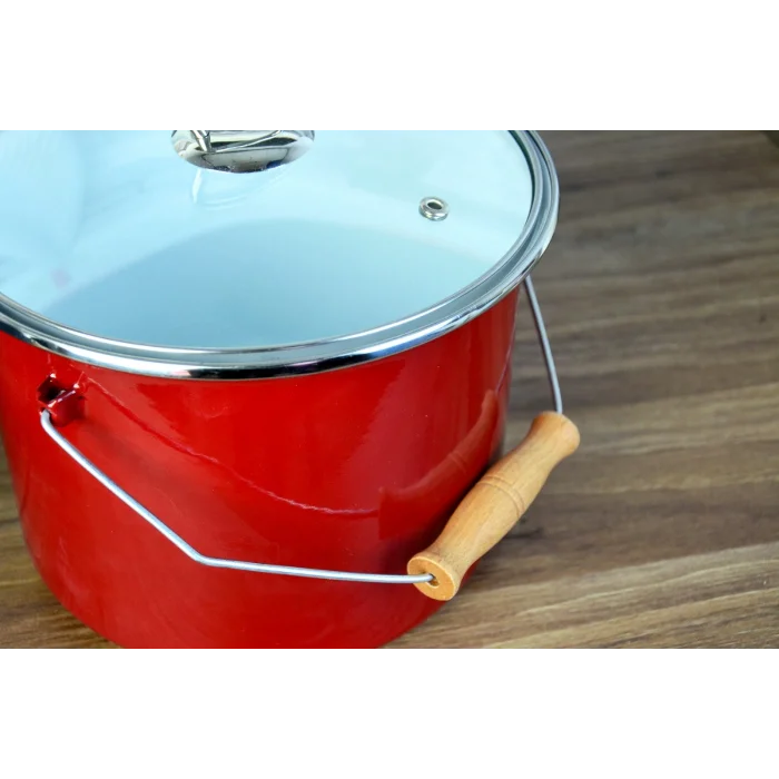 İtalyan Emaye Yoğurt Tenceresi Emaye Bakraç 20cm 5,25 lt