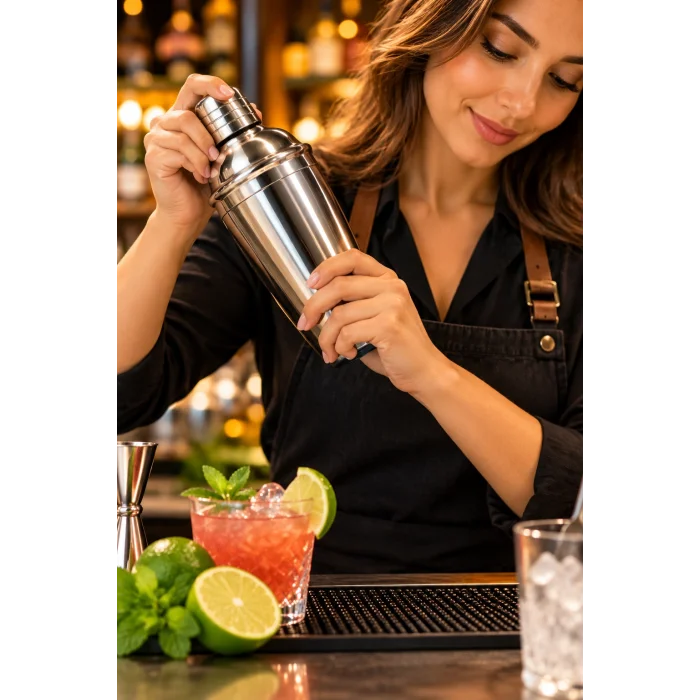 Professional Paslanmaz Çelik Shaker 550 ml - Bar ve Ev Tipi Kokteyl Karıştırıcı