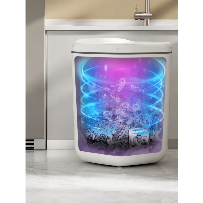 Akıllı Teknolojik Sensörlü Çöp Kovası - Mutfak Banyo Ofis 20 Lt Uv Işık Antibakteriyel Koku Geçirmez