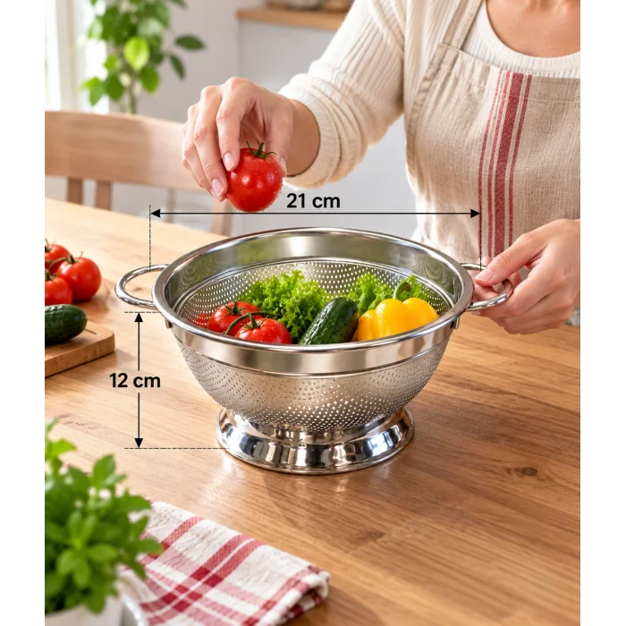 ayaklı süzgeç 21 cm küçük boy