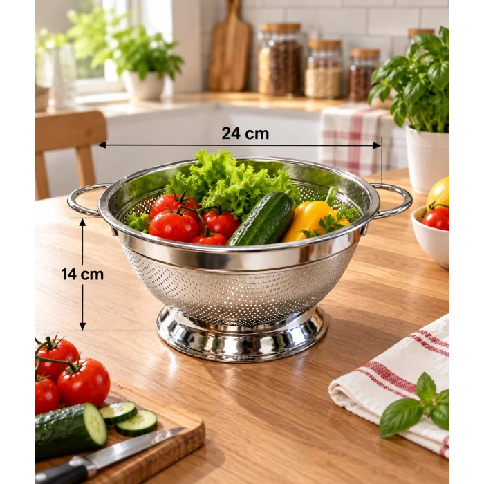 ayaklı süzgeç 24 cm orta boy
