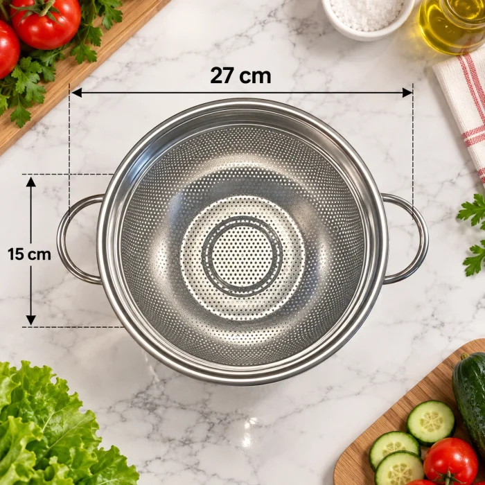 ayaklı süzgeç 27 cm büyük boy
