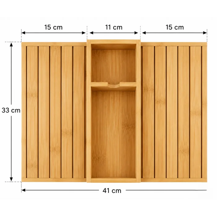 Bambu Koltuk Kolu Sehpası - Katlanabilir Koltuk Yanı Tepsi