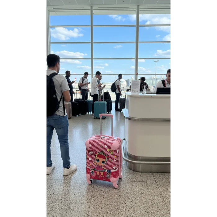 Lol Premium ABS Pembe Tekerlekli Bebek Valizi