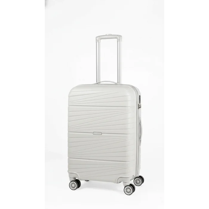 Premium Ultra Dayanıklı Orta Boy Valiz - Gri | %100 Saf PP