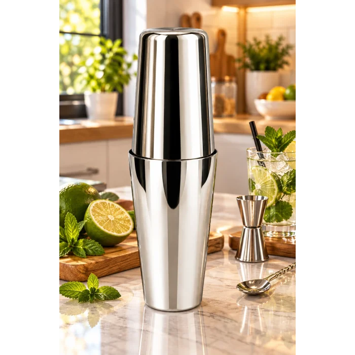Paslanmaz Çelik Kokteyl Shaker Seti (750 ml + 500 ml)