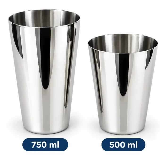 Paslanmaz Çelik Kokteyl Shaker Seti (750 ml + 500 ml)