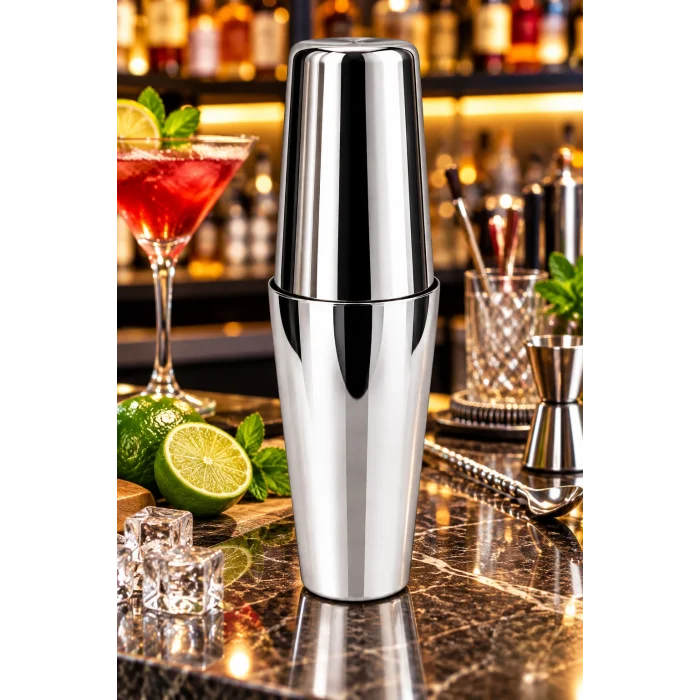 Paslanmaz Çelik Kokteyl Shaker Seti (750 ml + 500 ml)