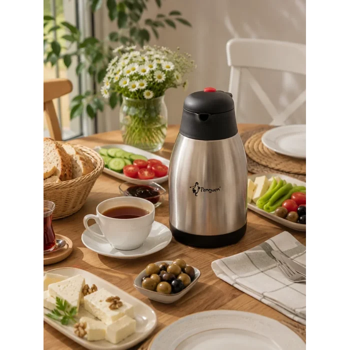 Penguen 1.5 Lt Paslanmaz Çelik Çay Termosu