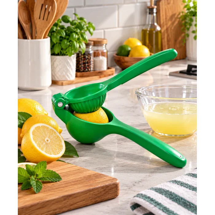 Tasarım Döküm Limon Sıkacağı Yeşil - Dayanıklı Narenciye Sıkacağı