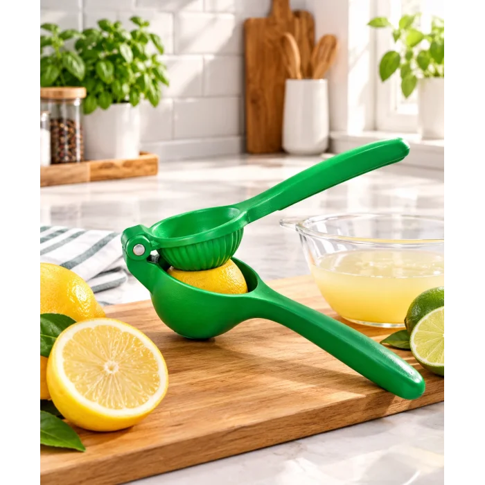 Tasarım Döküm Limon Sıkacağı Yeşil - Dayanıklı Narenciye Sıkacağı
