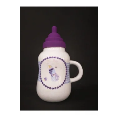 Lüks Porselen & Silikon Kapaklı Biberon – Çocuk Sağlığına Özel