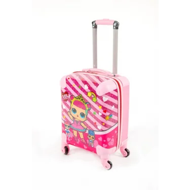 abs Kız Çocuk Valiz Lol Bebek Pembe Renk Kabin Boy Küçük Çocuk Valizi
