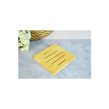 Lüks Bambu Kare Panel – Yatay Kesim Desenli