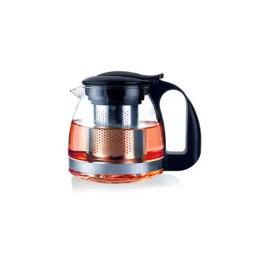 Lüks Renkli Cam Süzgeçli Demlik 700 ml – Modern Şıklık