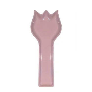 Lüks İnci Seramik El Kaşıklığı – 26 cm Şık Pembe