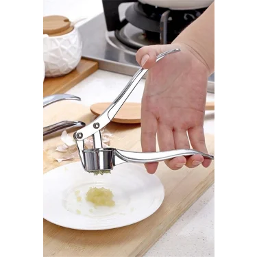 Paslanmaz Çelik Sarımsak Ezici Pratik Sarımsak Ezeceği- Metal Sarımsak Ezeceği
